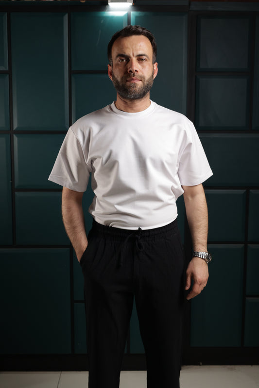 BoldFlex Oversize Basic T-Shirt – Thick Cotton Texture
